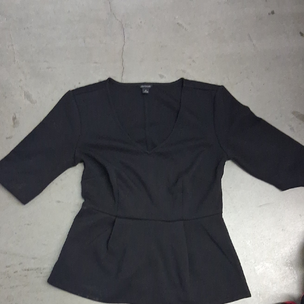 Ann Taylor Black V-Neck Blouse
